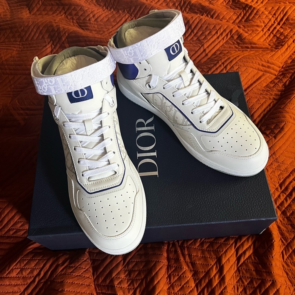 COPY - Dior Mid Tops white/blue size 46UK 12US- new/never worn